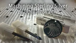 Making an Engraved Sterling Silver Disc Charm on the Nomad CNC - #MaterialMonday