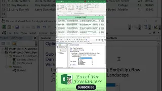 How To Print A Dynamic Range In Excel #SHORTS