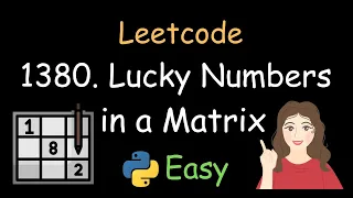 Leetcode 1380. Lucky Numbers in a Matrix (Easy)
