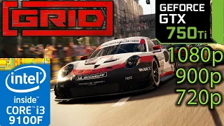 GRID 2019 - GTX 750 ti - 1080p - 900p - 720p - i3 9100f - Gameplay Benchmark PC