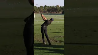 Tiger and Charlie Woods’ range session before the Pro Am at PNC Championship No 4