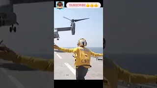 Two wings fighter helicopter take off from aircraft carrier ship 😱😱😱#shorts#youtubeshorts#helicpter