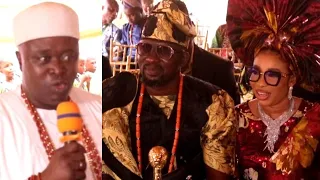 See What Popular King Tells Lizzy Anjorin About Esabod, Gistlover And Others At Her Chieftaincy Cere