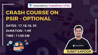 Crash Course on PSIR - Optional | UPSC Optional | By Sumit Kapoor