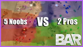 Pros VS Joes in Beyond All Reason 2v5s!