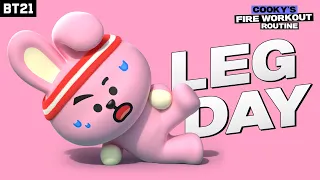 [BT21] COOKY'S LEG DAY ROUTINE: 5 MIN WORKOUT