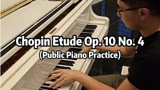 Practice performing classical pieces on public piano - Chopin Etude Op.10 No.4 (Torrent)