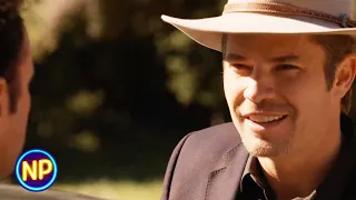 Raylan Crashes Boyd's Bank Robber Gathering | Justified Season 2 Episode 5 | Now Playing