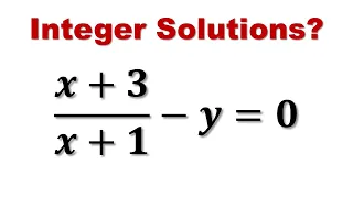 Solving Equation for Integer Solutions | Math Olympiad | Algebra