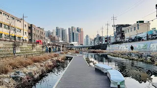 Seoul Evening Walk From Bomun Station to DDP | Ambience Sounds 4K HDR