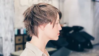 LAYERED HAIRCUT for short hair, haircut tutorial - NIKITOCHKIN