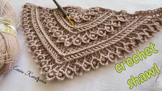 It's like guipure... a wonderful shawl pattern for you. (Detailed explanation, close-up)