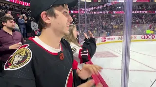 Kelli Kyle & Gary behind net for OT winner