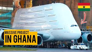 World's Largest Passenger Plane Airbus A380 lands In Ghana