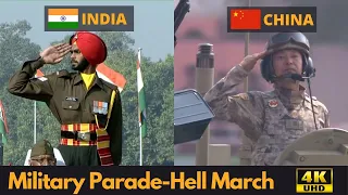 Hell March - India & China  2019 Military Parade in one screen (4K UHD)