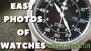 Seiko watch Photography Tethering Olympus EM1 to shoot Flieger Aviator WWII Scene