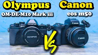 OLYMPUS  OM-DE-M10 mark 3 vs CANON eos M50. Сравнение. Какая камера лучше?! 📸