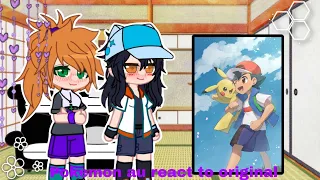 Pokemon Au react to original (GC) Ashley/red/green/girl version with original Ash Ketchum part 1