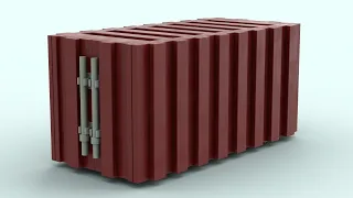 Lego Red Container Build(302)