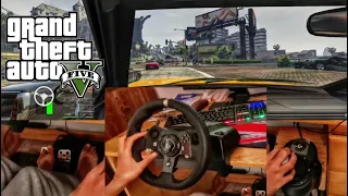 GTA 5 Working as a TAXI Cab Driver With Steering wheel Logitech g920 and Shifter Grand Theft Auto V