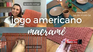 COMO FAZER JOGO AMERICANO DE MACRAMÊ | SUA MESA POSTA VAI FICAR AINDA MAIS LINDA