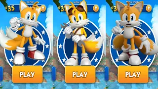 Tails in Sonic Dash, Boom, Forces Speed - All Characters Unlocked Gameplay