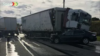 ДТП на трассе М1 в Смоленской области. Столкновение четырех автомобилей