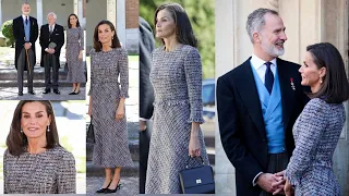 Queen Letizia of Spain stepped out in Elegant Gray for an important event