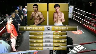 [TITLE MATCH] OLIMJON NAZAROV VS IVAN SORIANO, WBO Oriental Title Boxing Match (25 August 2019)