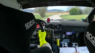 WP5 Rallye SüW 2024 - Zanzi Opel Adam R2 - On Board - hit a sidewalk