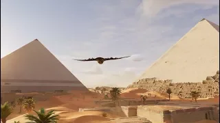 Assassin's Creed Origins - Pyramid of Giza Climbing Synchronize & Tomb of Khufu