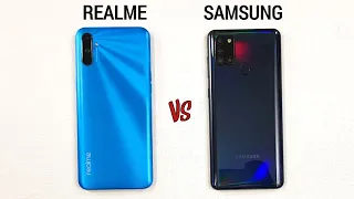 Samsung A21s vs Realme C3 Speed Test & Camera Comparison