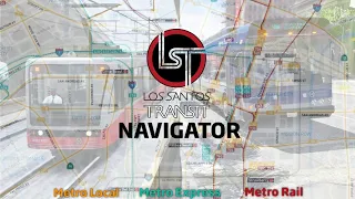 LST Navigator, Los Santos Transit route planner. Los Santos Bus Service (GTA 5 Mod)