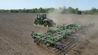 Field and Flock John Deere 9RX and 2230FH 70ft Cultivator