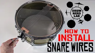 How to install snare wires on snare drum (Drum Nerd Lab)