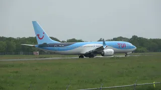 TUI Airlines Netherlands B737 MAX Takeoff Groningen Airport Eelde