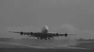 (4K) Stong Crosswinds at Birmingham International 2/5/18