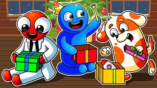 RAINBOW FRIENDS: Surprise Christmas Gift - BLUE, PROTECT Your TEETH! | Cartoon Animation