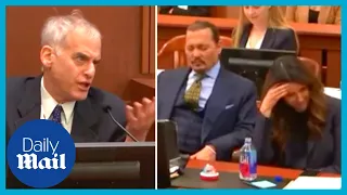 Johnny Depp and Camilla Vasquez's hilarious reaction to Dr Spiegel cross-exam