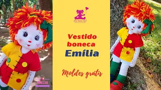 Boneca Emília , montagem vestido curso grátis