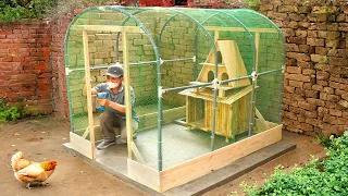 Easy to build dream bird coop with PVC pipes