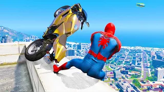 GTA 5 Epic Motorcycle Jumps #2 - GTA 5 Bike Stunts, Fails, Gameplay