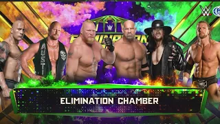 🌟WWE Legends Match: ELIMINATION CHAMBER (The Rock, Austin, Lesnar, Goldberg, Undertaker, Triple H)🌟