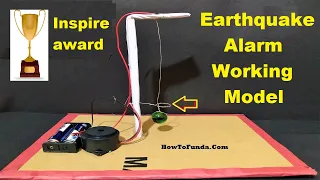 Earthquake Alarm working Model for social science exhibition project | DIY at home | howtofunda