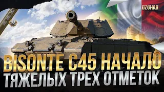Bisonte C45 - Продолжаем брать 3 отметки 87.44% / Стрим World of Tanks