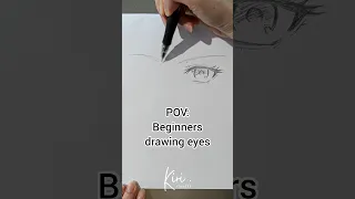 POV: Beginner artists drawing anime eyes #howtodrawanime #howtodraw #animedrawing #drawing #art