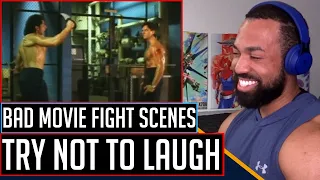 TRY NOT TO LAUGH - The BEST Bad Movie Fight Scenes!