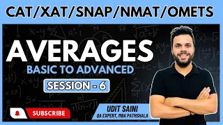 Averages Session 06 || CAT Preparation 2024 || Quantitative Aptitude || By Udit Saini #cat2024