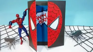 Spiderman card || Spiderman birthday card || Spiderman invitation card