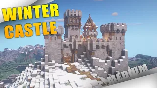 How To Build a Survival Winter Castle/ Keep/ Fort in Minecraft for 2 players